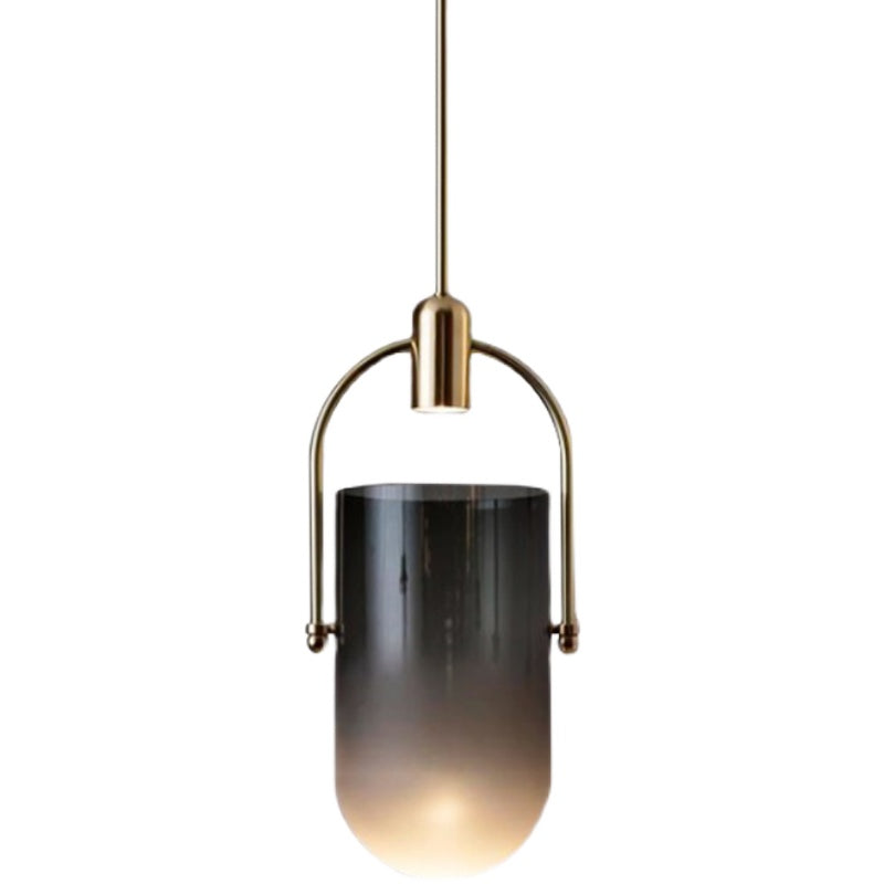 Unique Shape Contemporary Hanging Light Fixture with Glass Shade for Drawing Room