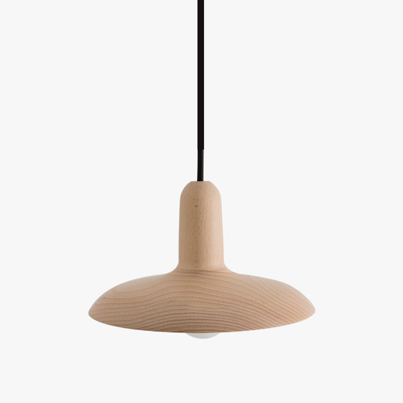 Simplicidad contemporánea Luz de techo de granja con sombra de madera