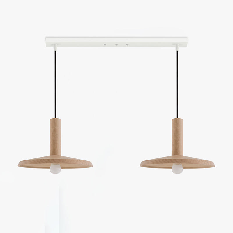 Simplicidad contemporánea Luz de techo de granja con sombra de madera