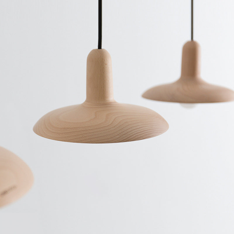 Simplicidad contemporánea Luz de techo de granja con sombra de madera