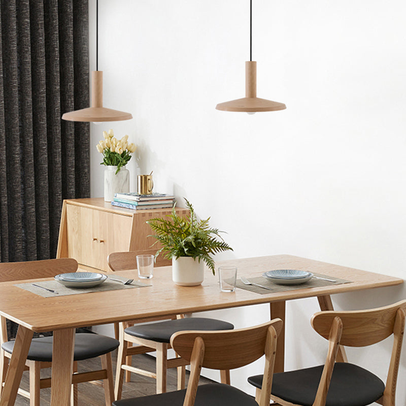 Simplicidad contemporánea Luz de techo de granja con sombra de madera