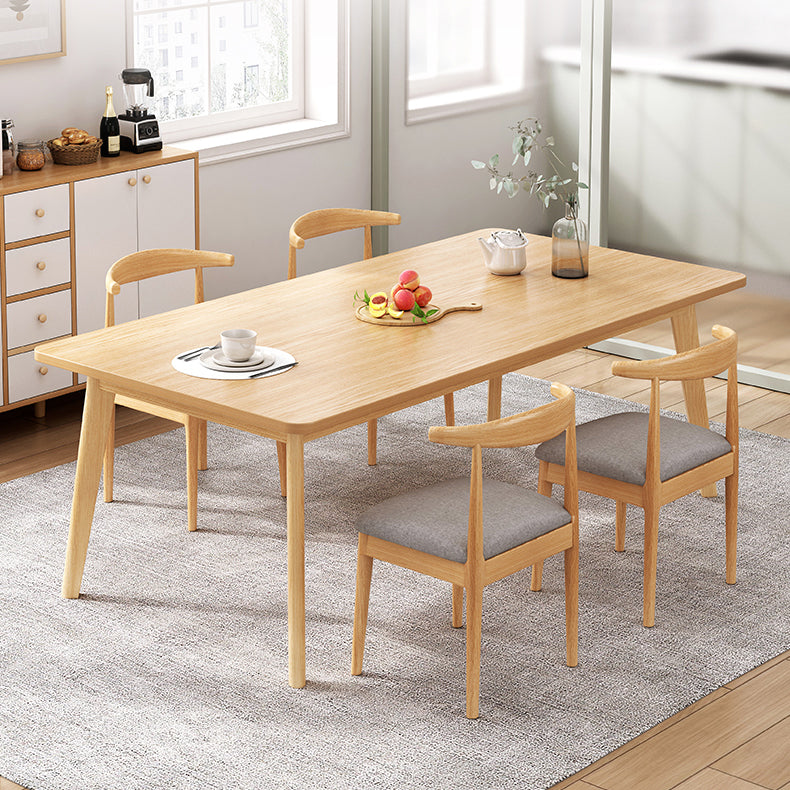 Contemporary MDF Rectangle Shape Dining Set Kitchen Standard Dining Set with 4 Legs Table