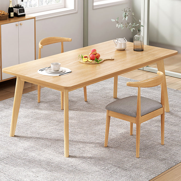 Contemporary MDF Rectangle Shape Dining Set Kitchen Standard Dining Set with 4 Legs Table