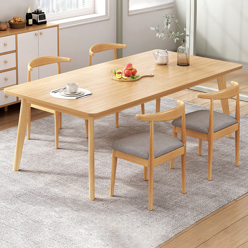 Contemporary MDF Rectangle Shape Dining Set Kitchen Standard Dining Set with 4 Legs Table