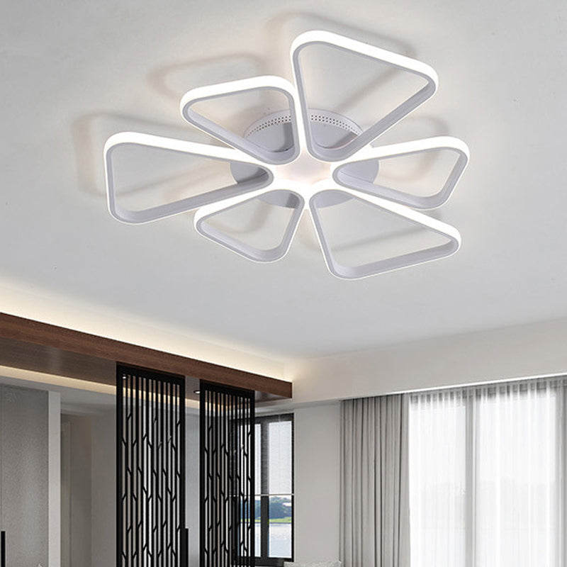 Eenvoudig bruin/wit plafond licht bloemen vorm acryl warm/witte verlichting LED flush mount licht voor de kamer van het kind