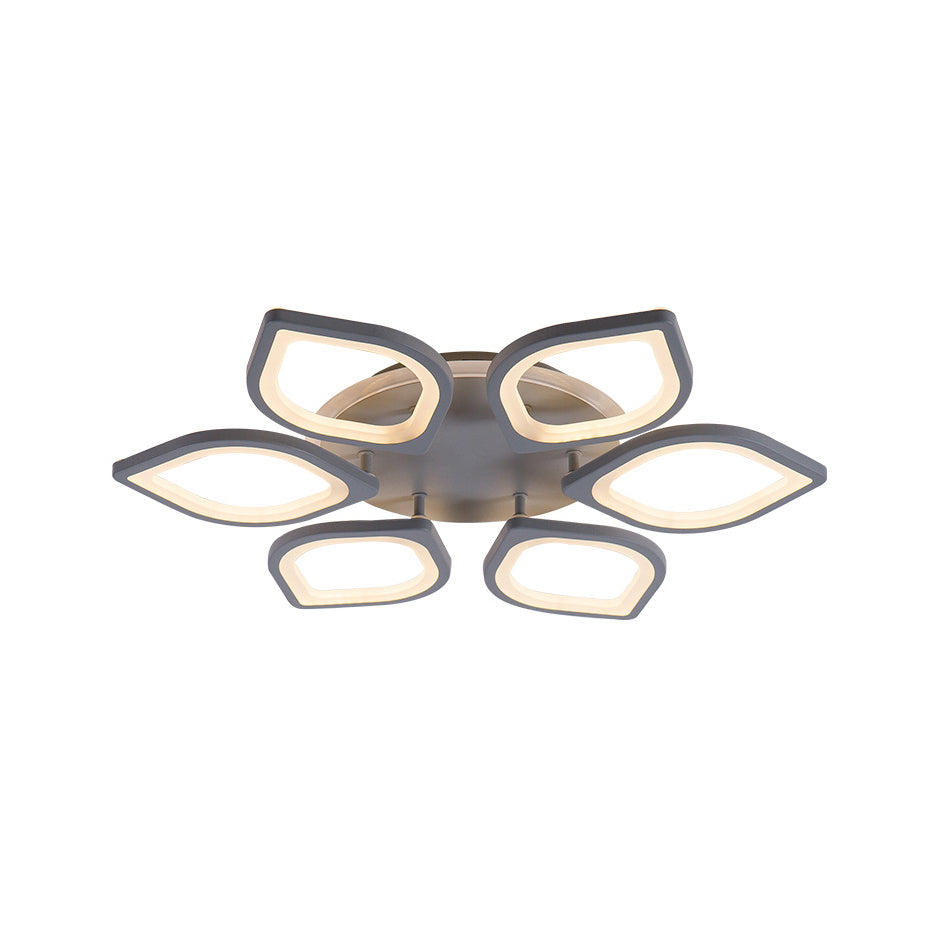 Gris Fleur à LED Ceiling Mount Light Modern Acrylique Neutre / Warm / White Flushmount Light pour la salle à manger