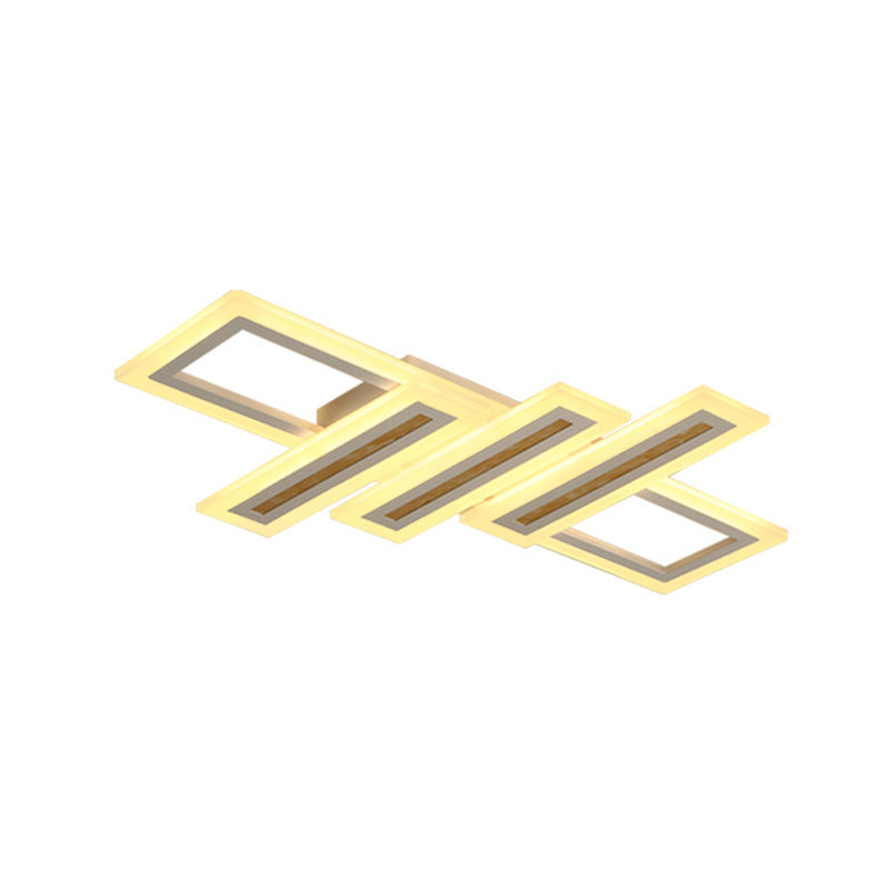 Led lineaire plafondverlichting Eenvoud Metaal Wit Inbouwplafondlamp met diffuser, 23,5"/31,5"/39" breed