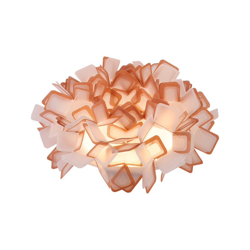 Art Deco Sinuous Flushmount Light with Acrylic Shade Led Bedroom Flush Lighting