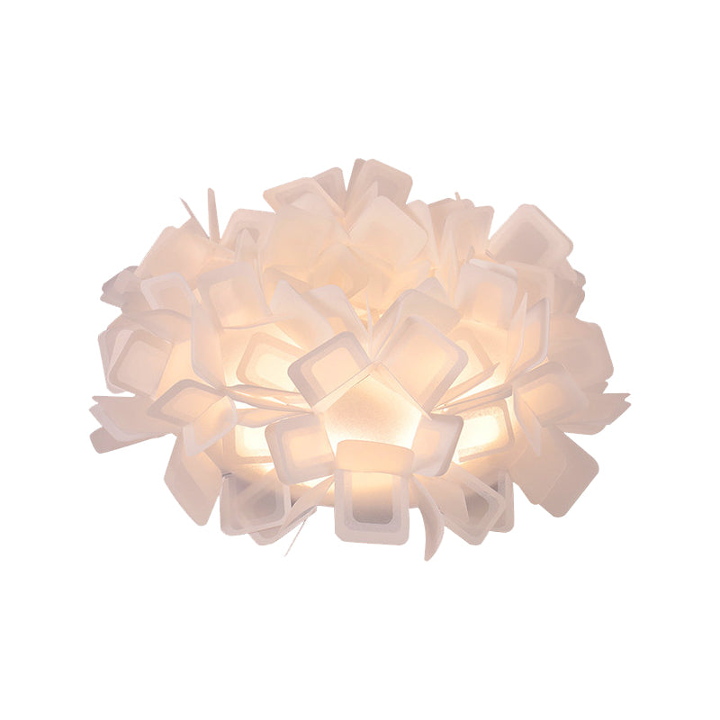 Art Deco Sinuous Flushmount Light with Acrylic Shade Led Bedroom Flush Lighting