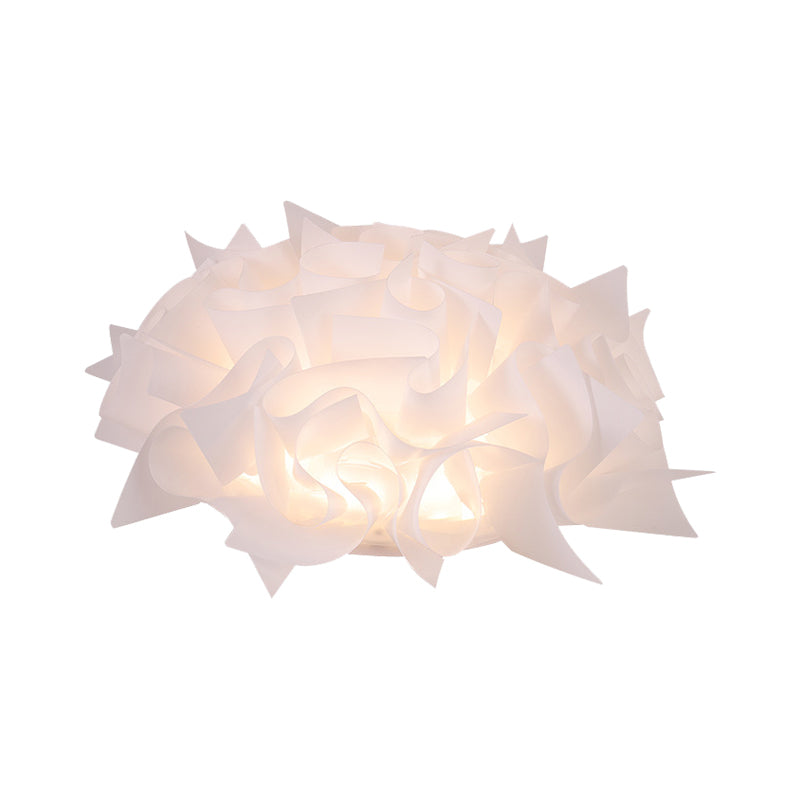 Acrylic Bloom Flush Ceiling Lamp Contemporary Led Ceiling Light Fixture in Blue/Brown/Orange