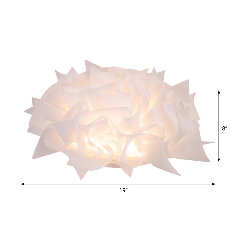 Acrylic Bloom Flush Ceiling Lamp Contemporary Led Ceiling Light Fixture in Blue/Brown/Orange