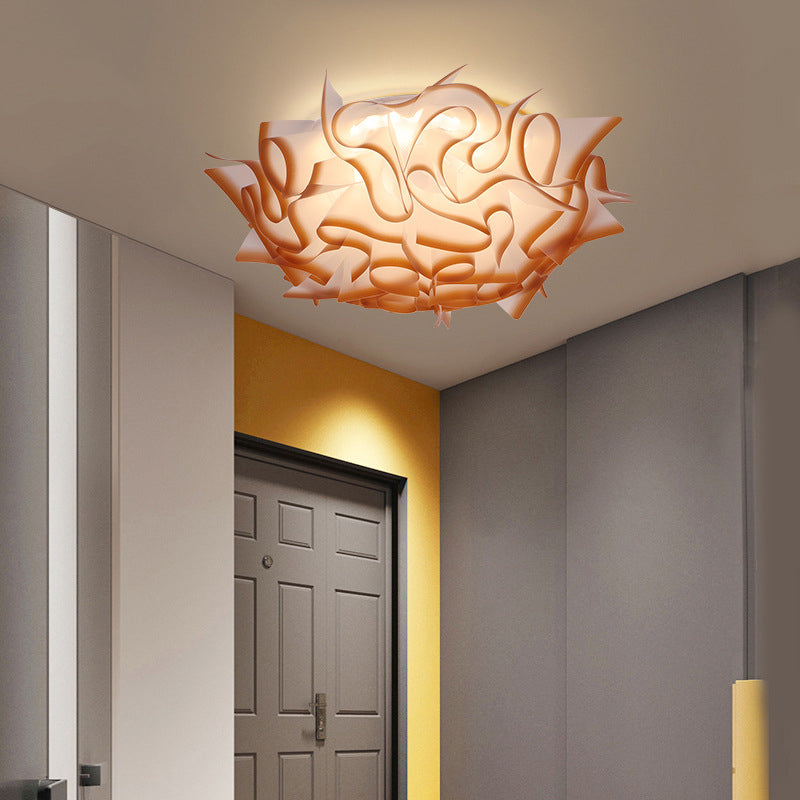 Acryl Bloom Flush Deckenleuchte Zeitgenössische LED-Deckenleuchte in Blau/Braun/Orange