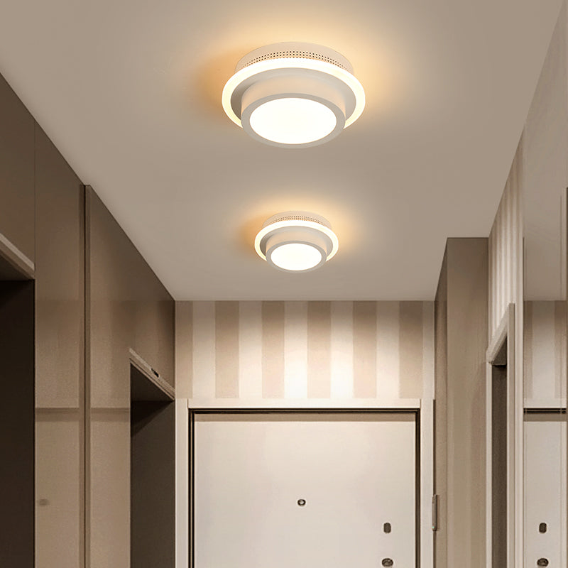 Acryl rond/vierkant/driehoek plafondlamp gang foyer moderne stijl LED-plafondlamp in zwart/wit