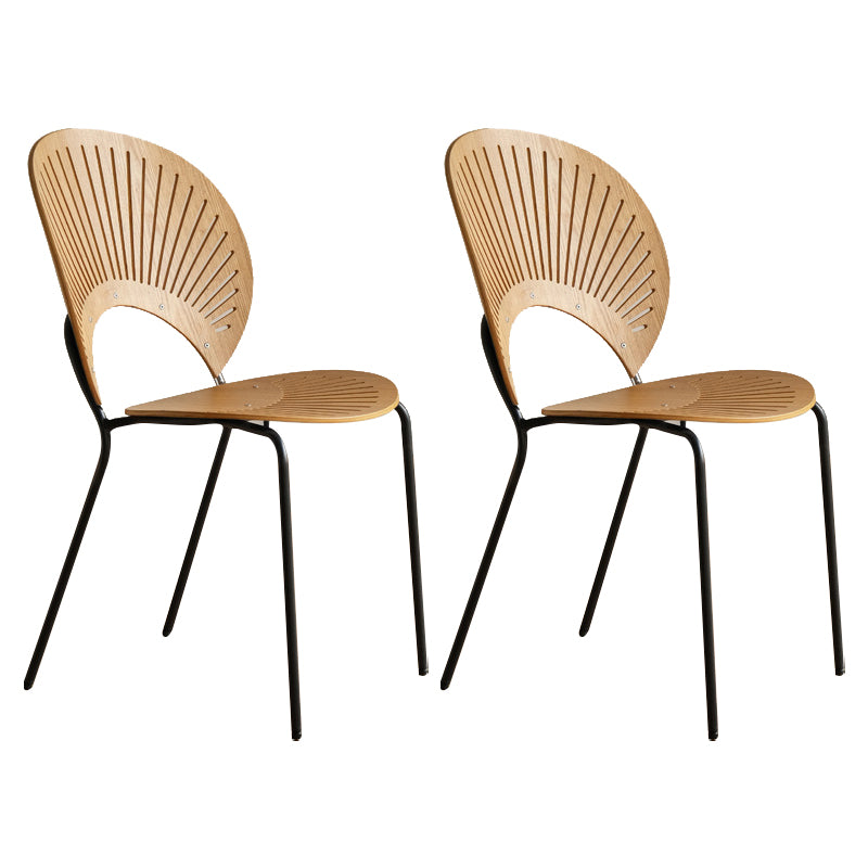 Zeitgenössischer Stil Metal Stuhl Set Open By Side Küche Esszimmerstühle