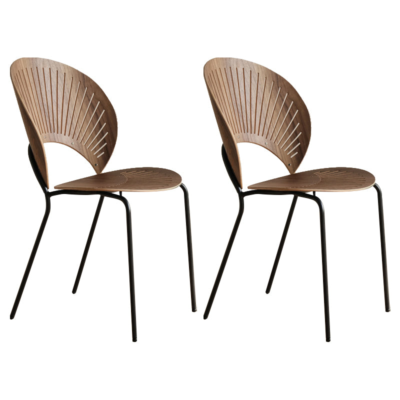 Zeitgenössischer Stil Metal Stuhl Set Open By Side Küche Esszimmerstühle