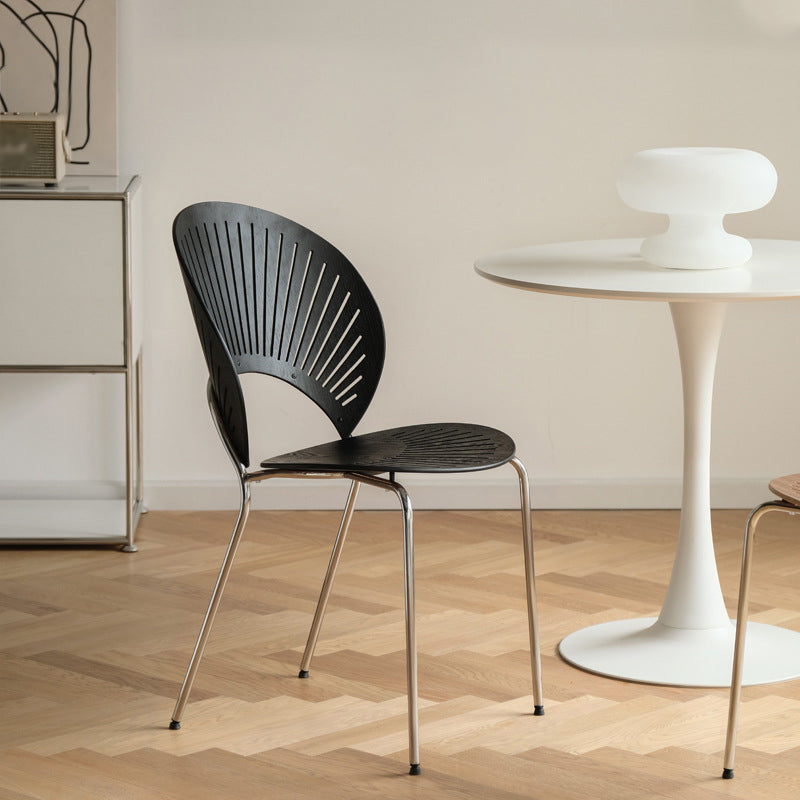 Zeitgenössischer Stil Metal Stuhl Set Open By Side Küche Esszimmerstühle