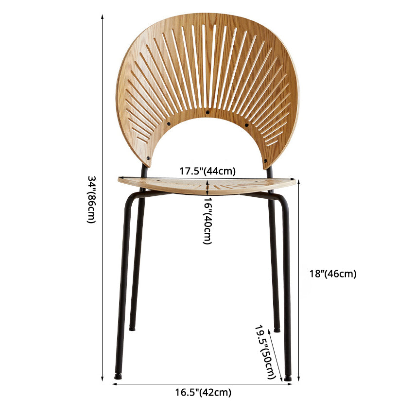 Zeitgenössischer Stil Metal Stuhl Set Open By Side Küche Esszimmerstühle