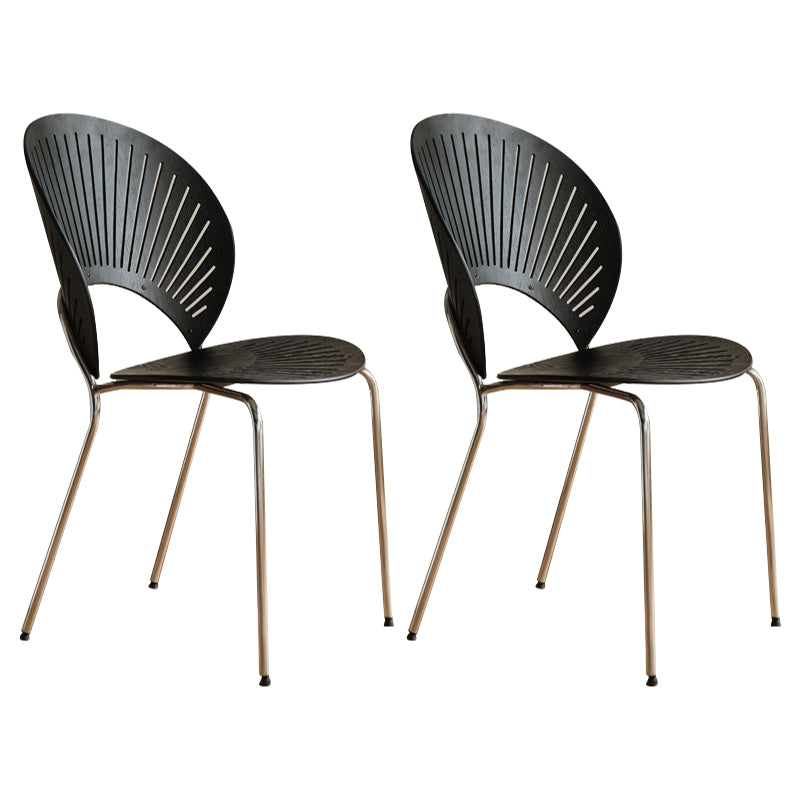 Zeitgenössischer Stil Metal Stuhl Set Open By Side Küche Esszimmerstühle