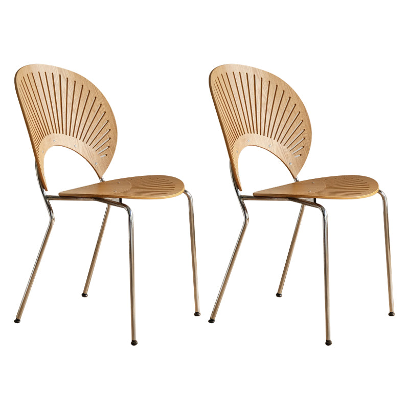 Zeitgenössischer Stil Metal Stuhl Set Open By Side Küche Esszimmerstühle