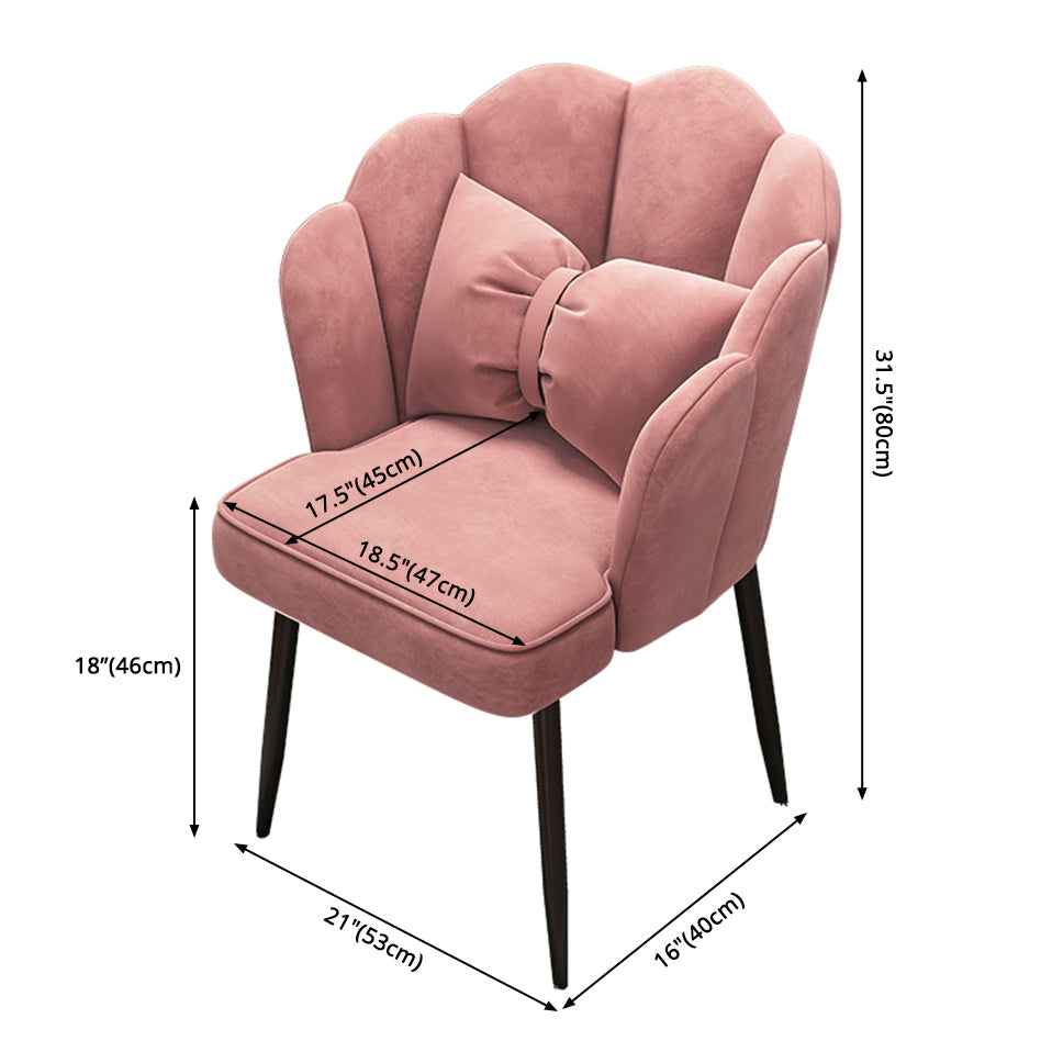 Chaise d'appoint contemporaine en métal, avec bras rembourrés, avec couronne et dossier supérieur