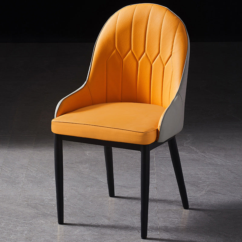 Chaise en métal de Style Glam européen, ensemble de fauteuils à dossier solide pour cuisine et salle à manger