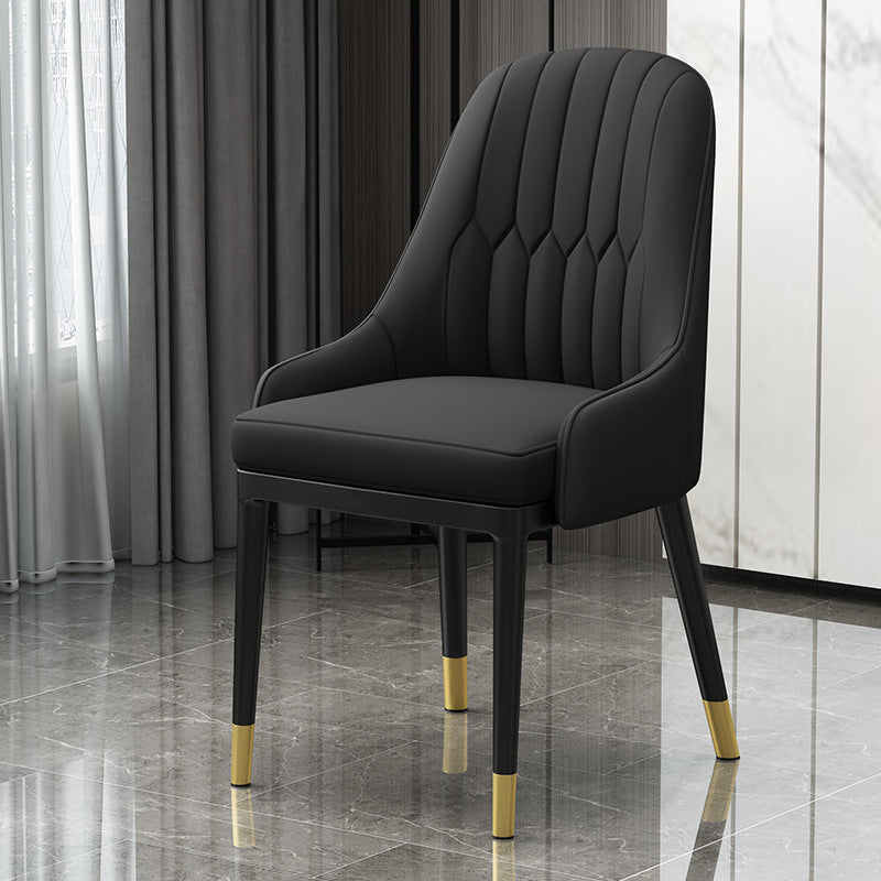Chaise en métal de Style Glam européen, ensemble de fauteuils à dossier solide pour cuisine et salle à manger