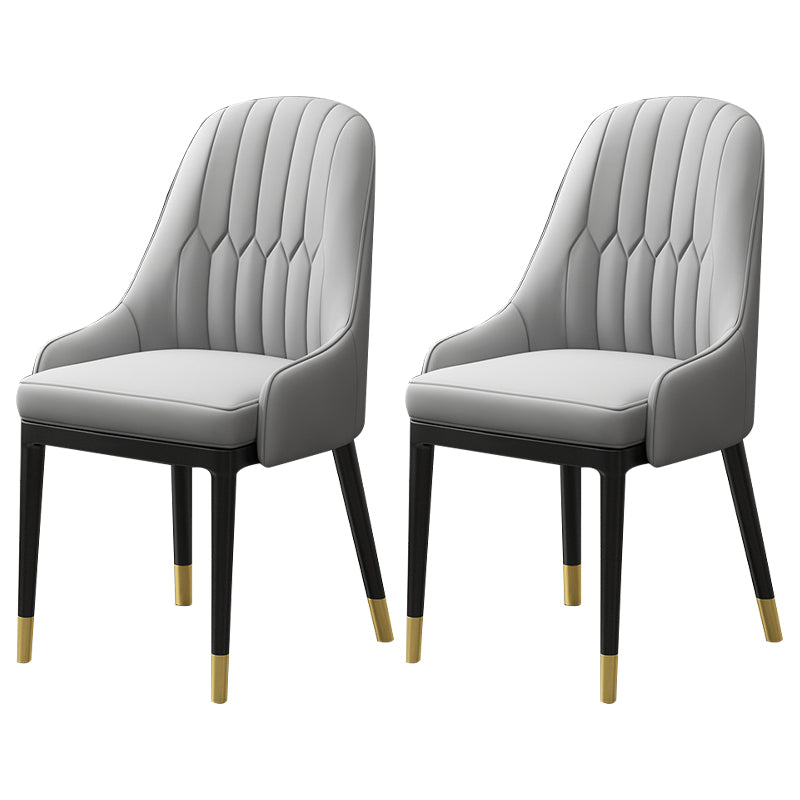Chaise en métal de Style Glam européen, ensemble de fauteuils à dossier solide pour cuisine et salle à manger