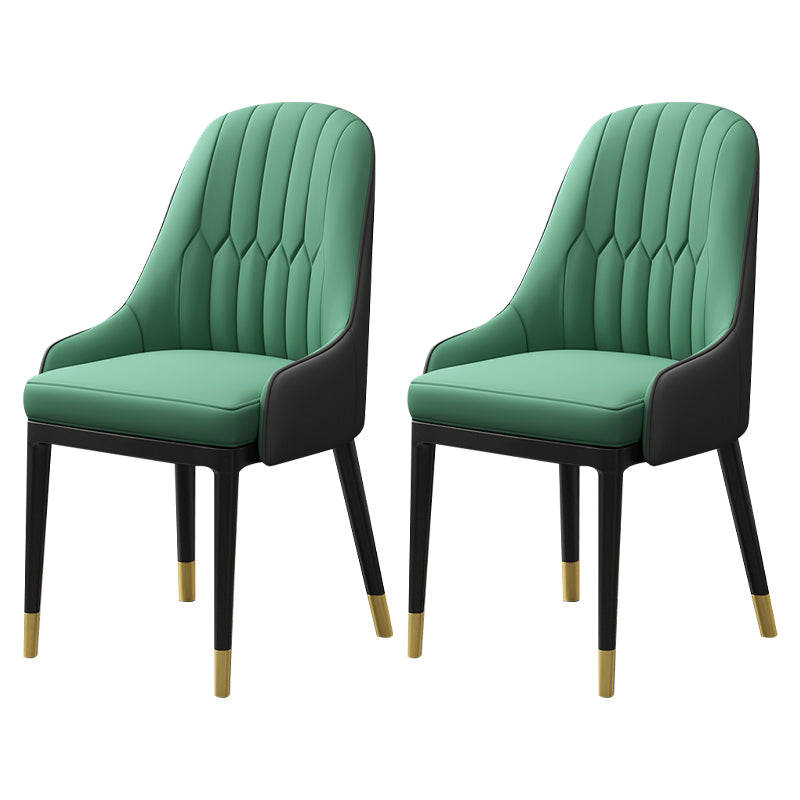 Chaise en métal de Style Glam européen, ensemble de fauteuils à dossier solide pour cuisine et salle à manger