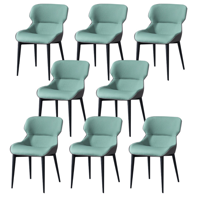 European Glam Style Metal Chair Set Wingback Side Dining Room Kitchen Chairs