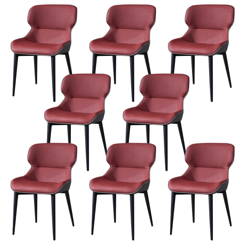 European Glam Style Metal Chair Set Wingback Side Dining Room Kitchen Chairs
