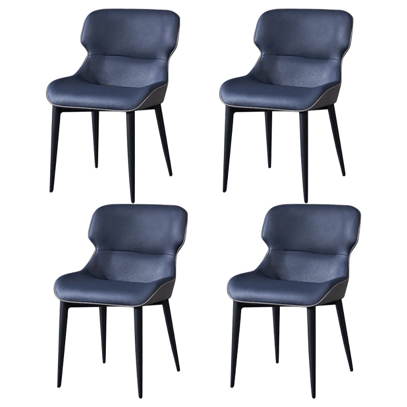 European Glam Style Metal Chair Set Wingback Side Dining Room Kitchen Chairs