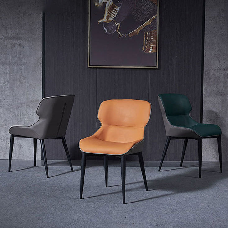 European Glam Style Metal Chair Set Wingback Side Dining Room Kitchen Chairs