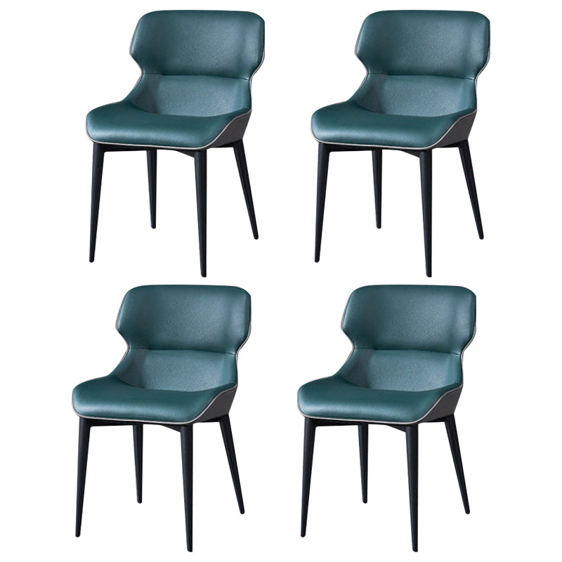 European Glam Style Metal Chair Set Wingback Side Dining Room Kitchen Chairs