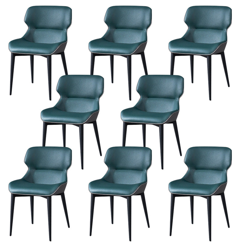 European Glam Style Metal Chair Set Wingback Side Dining Room Kitchen Chairs