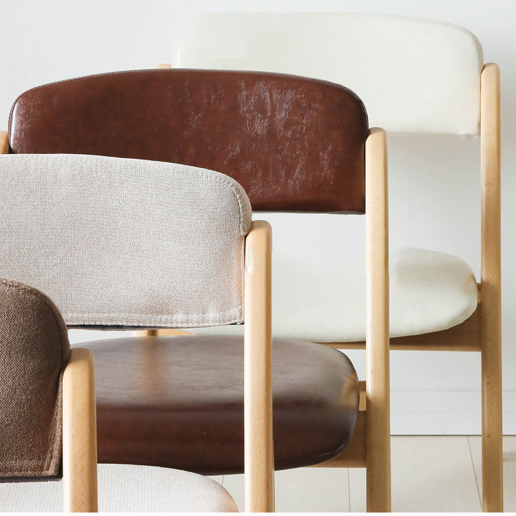 Home Scandinavian Side Chair Upholstered Open Back Wood Folding Dining Room Chair