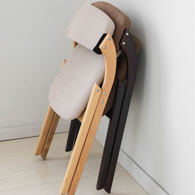 Home Scandinavian Side Chair Upholstered Open Back Wood Folding Dining Room Chair