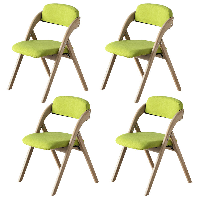 Home Scandinavian Side Chair Upholstered Open Back Wood Folding Dining Room Chair