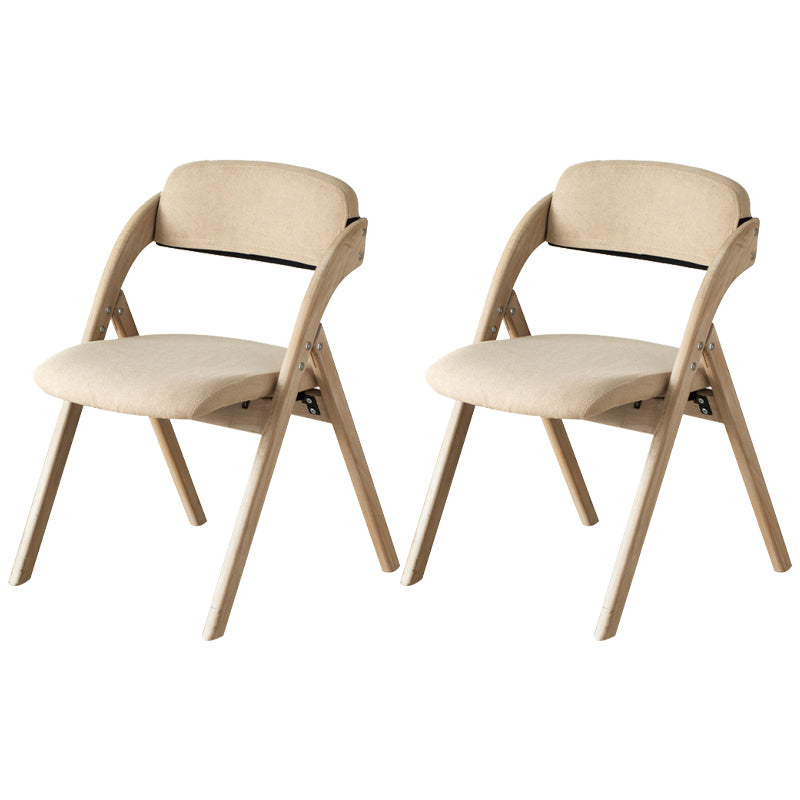 Home Scandinavian Side Chair Upholstered Open Back Wood Folding Dining Room Chair