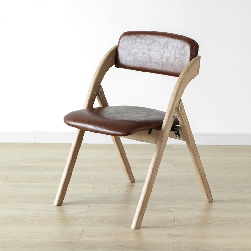 Home Scandinavian Side Chair Upholstered Open Back Wood Folding Dining Room Chair