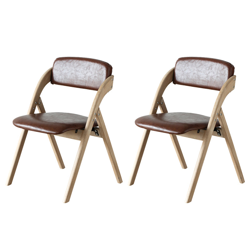 Home Scandinavian Side Chair Upholstered Open Back Wood Folding Dining Room Chair