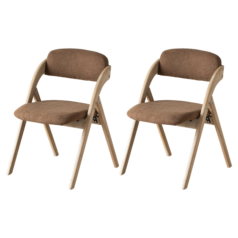 Home Scandinavian Side Chair Upholstered Open Back Wood Folding Dining Room Chair