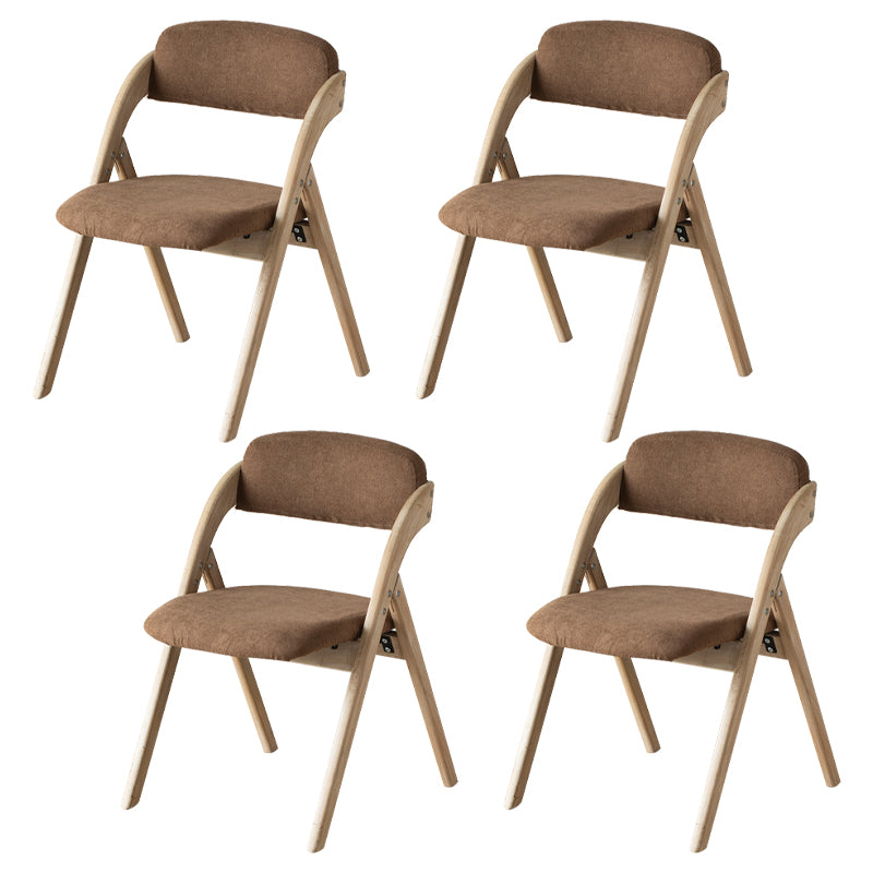 Home Scandinavian Side Chair Upholstered Open Back Wood Folding Dining Room Chair