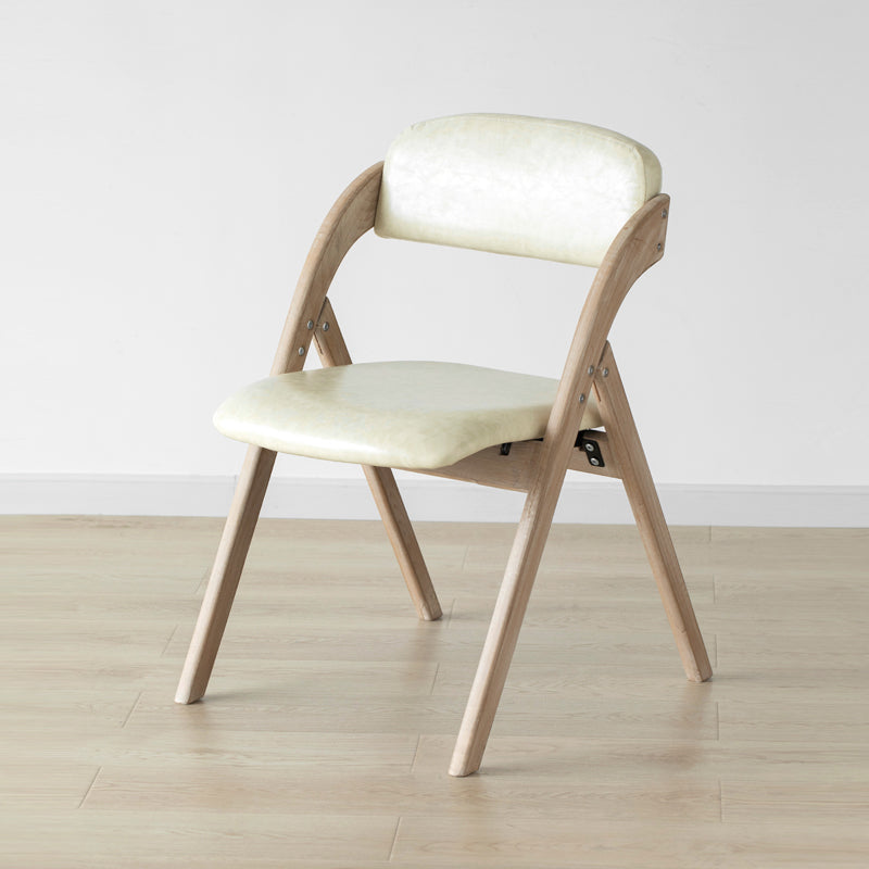 Home Scandinavian Side Chair Upholstered Open Back Wood Folding Dining Room Chair