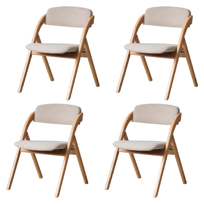 Home Scandinavian Side Chair Upholstered Open Back Wood Folding Dining Room Chair