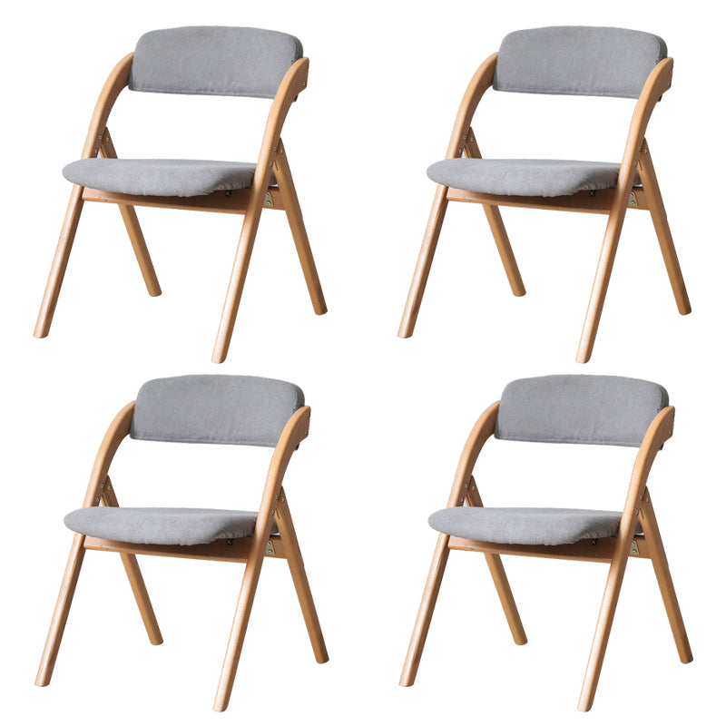 Home Scandinavian Side Chair Upholstered Open Back Wood Folding Dining Room Chair