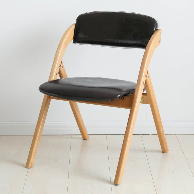 Home Scandinavian Side Chair Upholstered Open Back Wood Folding Dining Room Chair