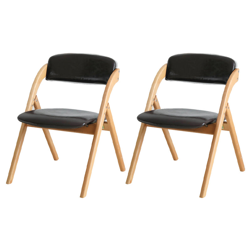 Home Scandinavian Side Chair Upholstered Open Back Wood Folding Dining Room Chair