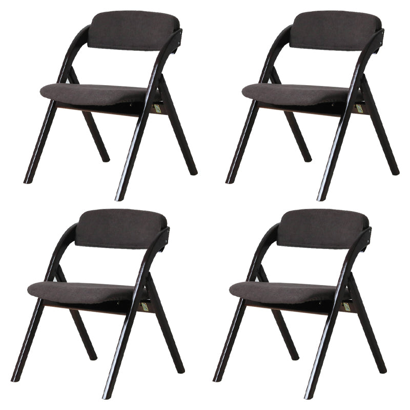 Home Scandinavian Side Chair Upholstered Open Back Wood Folding Dining Room Chair
