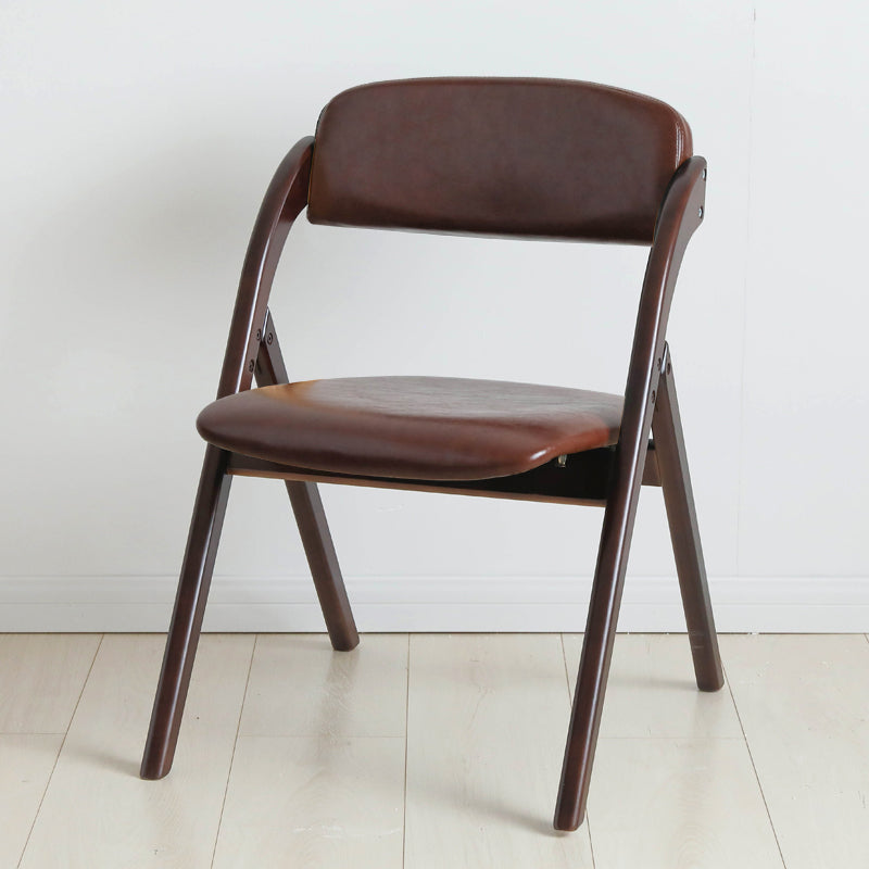Home Scandinavian Side Chair Upholstered Open Back Wood Folding Dining Room Chair