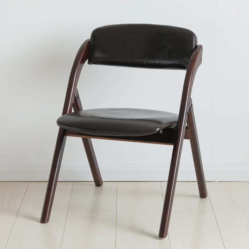 Home Scandinavian Side Chair Upholstered Open Back Wood Folding Dining Room Chair